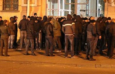 Митинг бывших сотрудников киевского "Беркута"